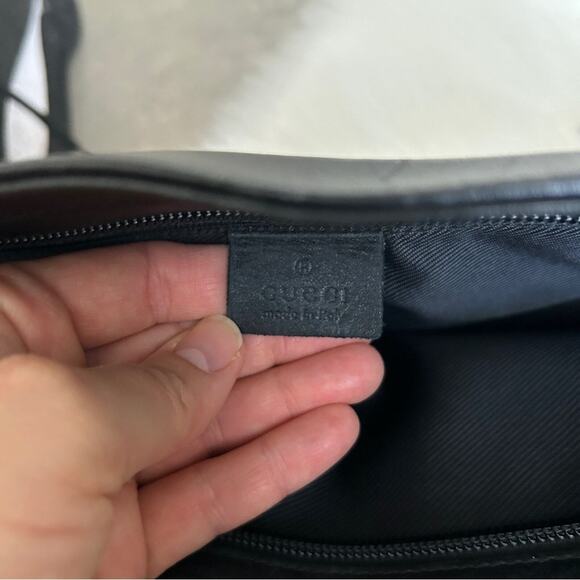 GUCCI GG black canvas leather tote bag authentic - Picture 8 of 16